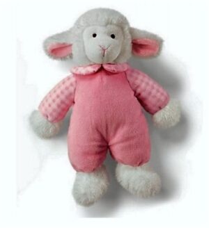 Rattle Lamb 32cm Pink