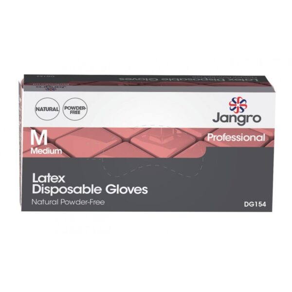 Gloves Latex Natural Disposable Powder Free Pack of 100 gloves