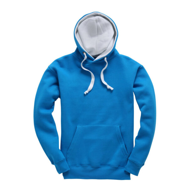 Electric Blue White Contract Hoody W73