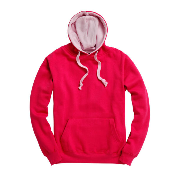 Fuchsia Baby Pink Contract Hoody W73