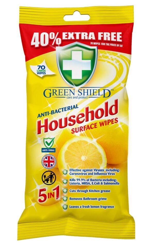 Green Shield Antibacterial Surface Wipes