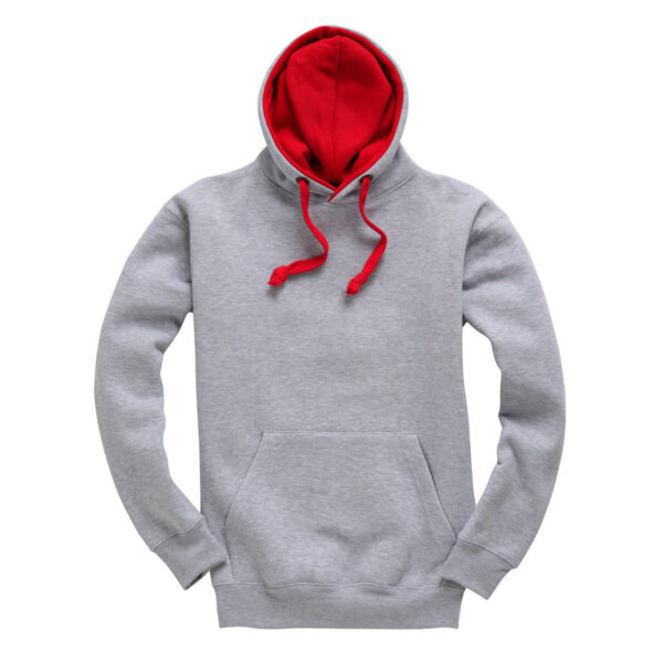 Grey Red Contract Hoody W73