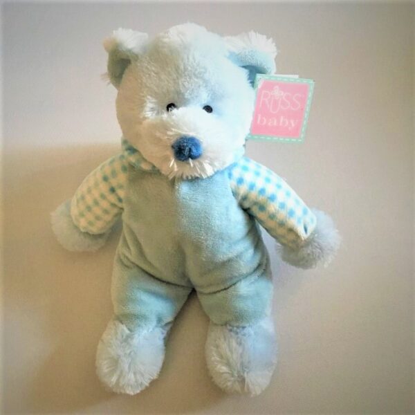 Rattle Bear 32cm Blue