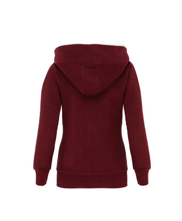 COTTON RIDGE SHERPA FLEECE TURTLE NECK ZIP HOODIES PEACH FINISH Maroon B