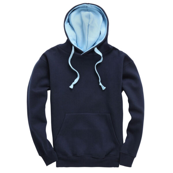 Navy Powder Blue Contract Hoody W73