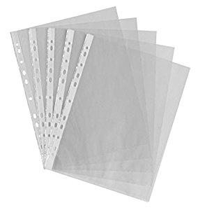 Punched Pockets A4 Clear Pack of 40