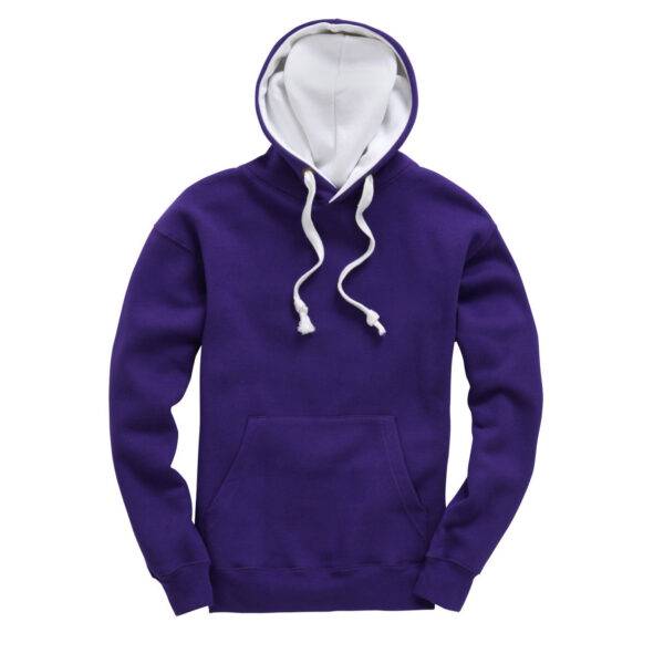 Purple White Contract Hoody W73