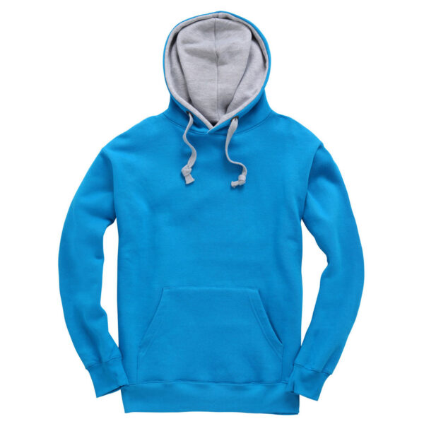 Turquoise Grey Contract Hoody W73