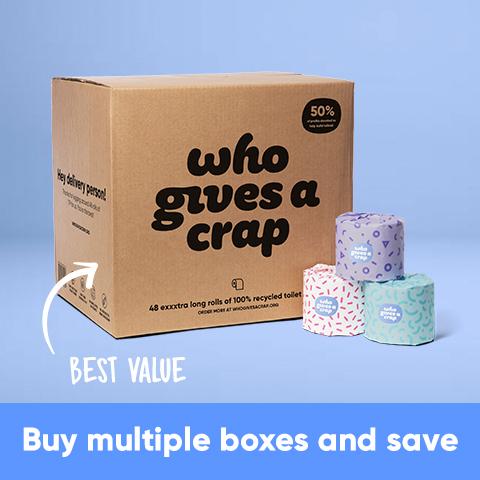 Who gives a crap multi rolls boxed