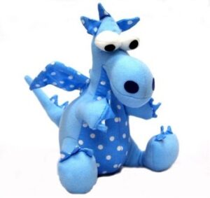 Plush sitting Dragon Blue