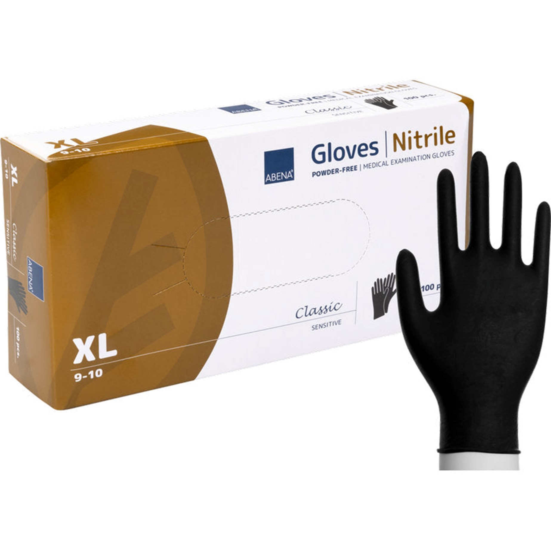 Gloves Nitrile Black Disposable Powder Free Pack of 200 gloves by Abena - Image 3