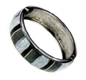Bangle Black Greys Silver