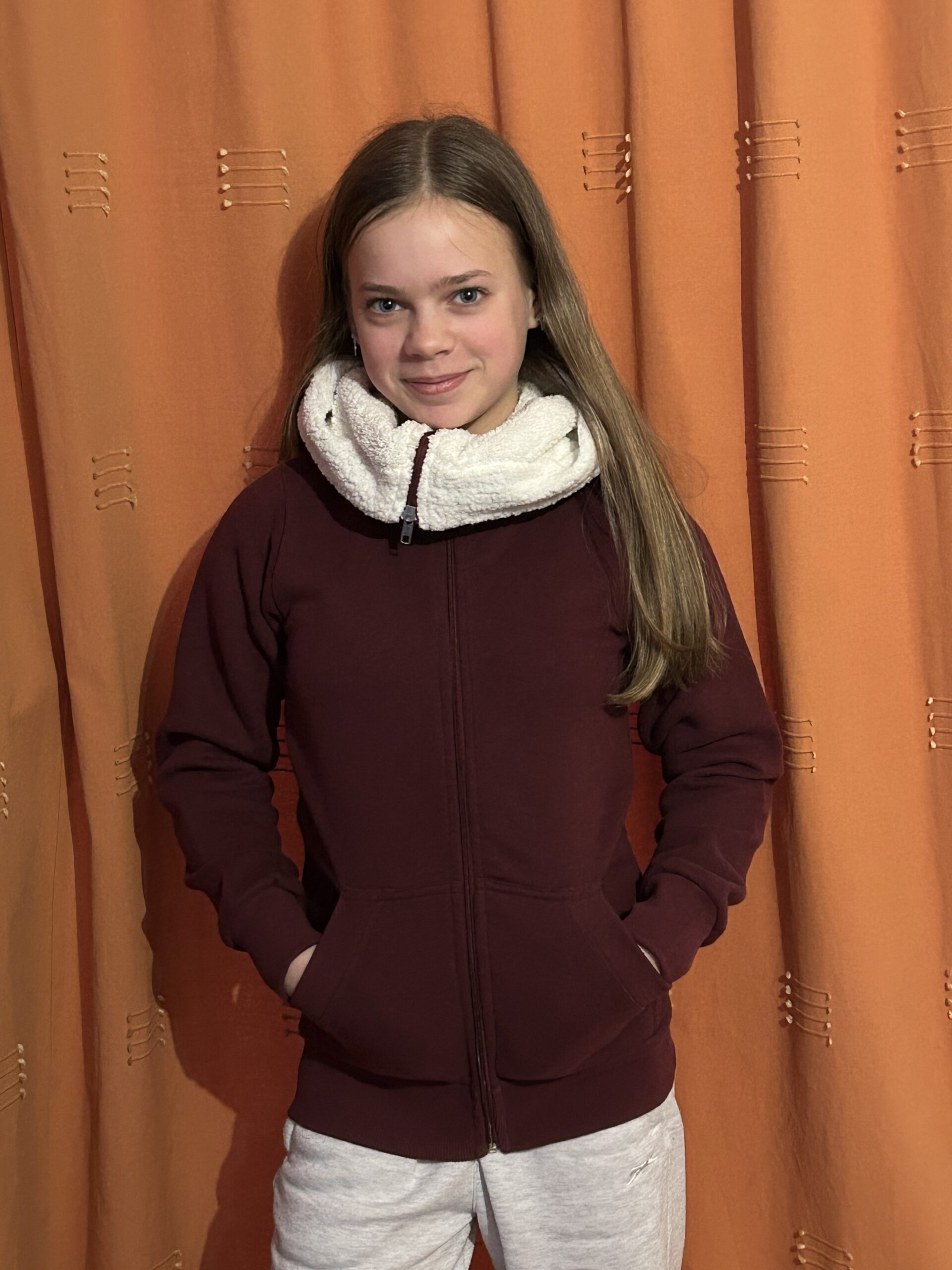 COTTONRIDGE GIRLS SHERPA FLEECE S13 Hoodie Maroon